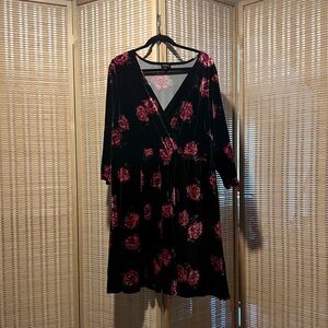 Velvet Floral Dress